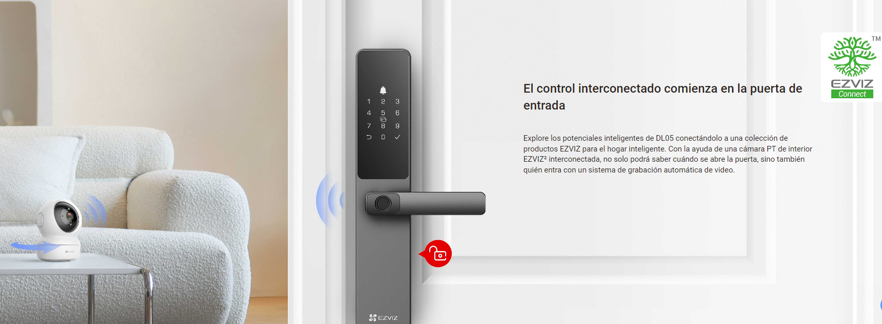 Cerradura Inteligente / Cerrojo Tipo Americano / Wi-Fi / Bluetooth / Códigos Temporales Para Visitantes / Lectura de Huella / Lectura de Tag / Contraseña / Botón para Timbrar / Apertura remota / No Requiere Hub