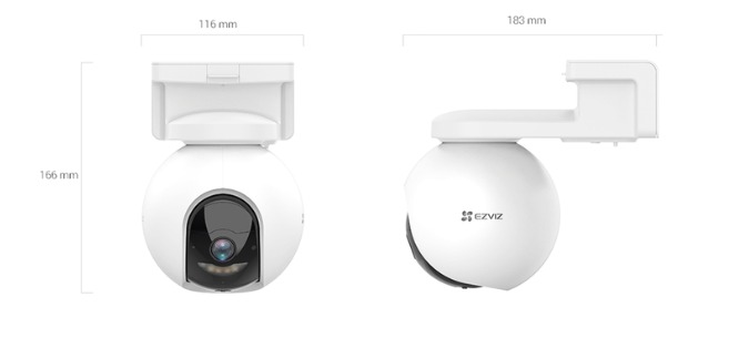 Camara PT / Wi-Fi / Con Bateria Recargable (Sin Cables) / 2K Plus (4 Megapixel) / Compatible con Panel Solar CS-CMT-SOLARPANEL-C﻿ / Seguimiento Inteligente / Visión Nocturna a Color / Detección humana / Exterior