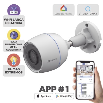 [CS-H3C] Bala WiFi / 2 Megapixel / Detección humana / Micrófono Integrado / Micro SD / Excelente Vision Nocturna / Exterior