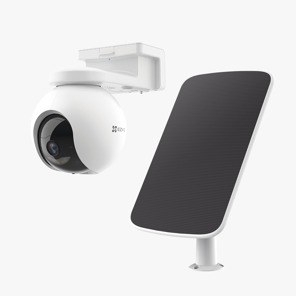 [HB8K] Kit de Cámara de Batería Recargable y Panel Solar / Wi-Fi / Almacenamiento Gratuito en Memoria Interna de 32 GB / Incluye 1 pieza de CS-HB8 y 1 Pieza de CS-CMT-SOLARPANEL-C