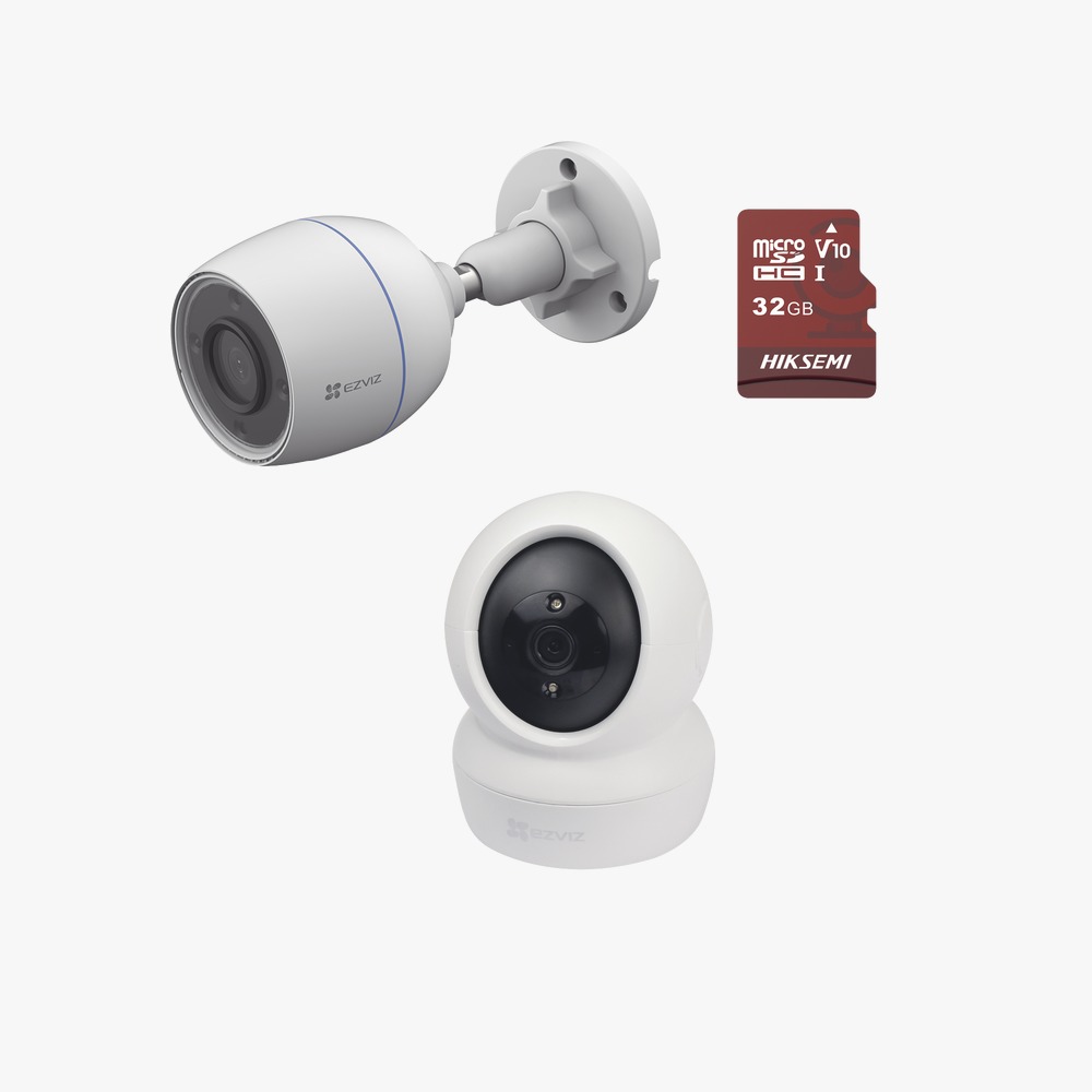[C6N-CSH3CKM1] Kit de cámaras WiFi / Incluye 1 pieza C6N Para Uso en Interior / 1 pieza CS-H3C Para Uso en Exterior / 1 PZA Micro SD HS-TF-E1/32G / Detección de Movimiento / Notificaciones Instantáneas

